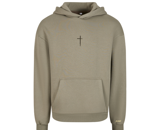 Eleve – The Cross Hoodie (Pale Olive)