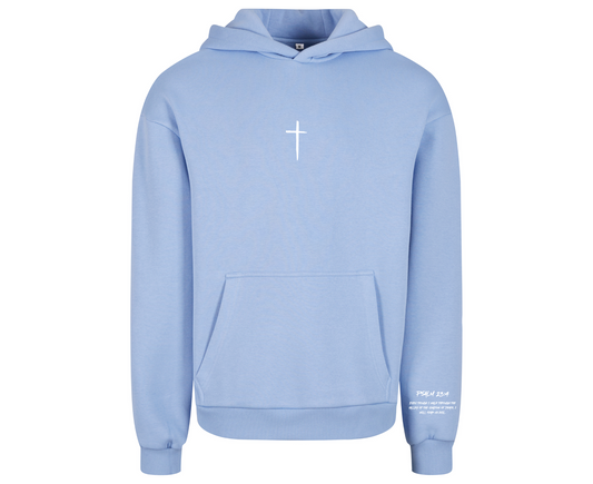 God’s Plan. My Purpose." Oversized Hoodie – Beryl Blue