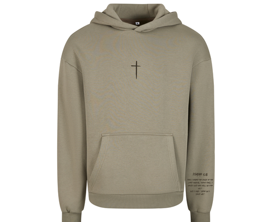 Dream Big. Pray Bigger." Oversized Hoodie – Pale Olive