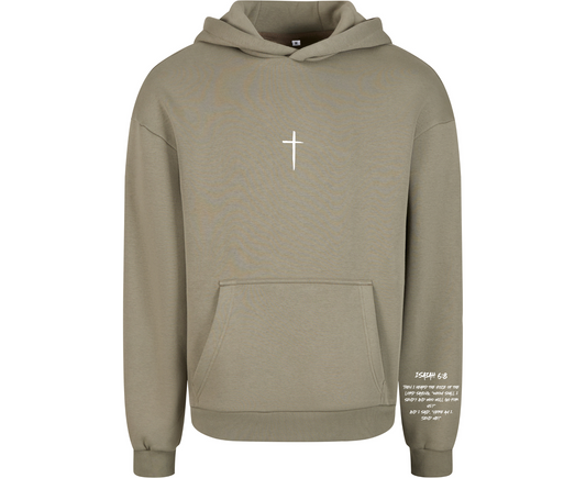 Dream Big. Pray Bigger." Oversized Hoodie – Pale Olive