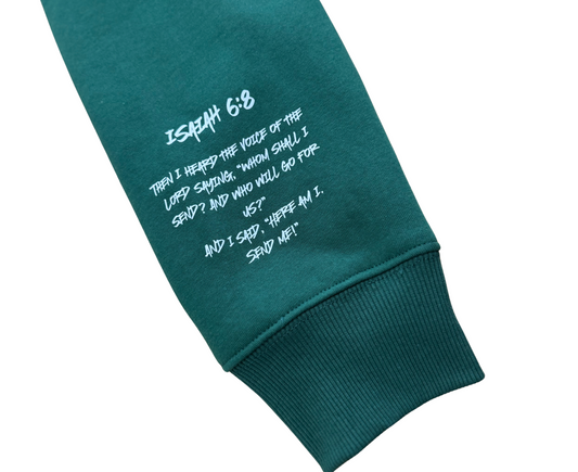 Dream Big. Pray Bigger." Oversized Hoodie – Olive Green