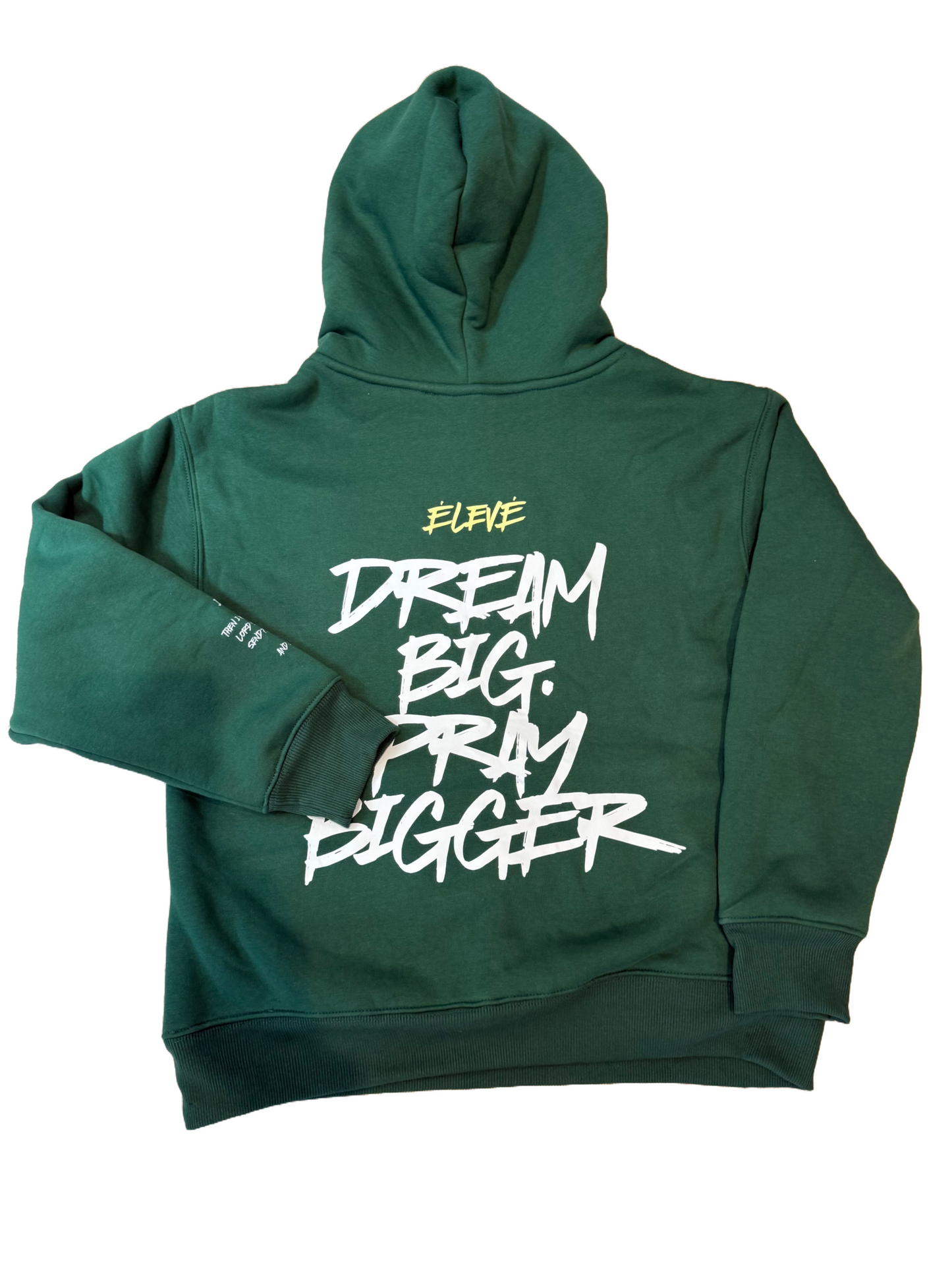 Dream Big. Pray Bigger." Oversized Hoodie – Olive Green